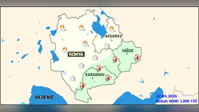 Karaman'da Sağanak ve Gök Gürültülü Sağanak Bekleniyor