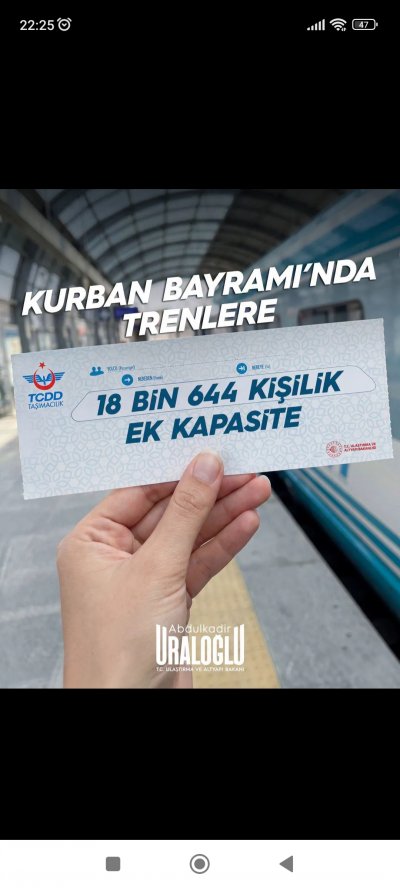 Kurban Bayramı'nda Tren Kapasitesi Artıyor: 18 Bin Ek Yolcuya İmkan