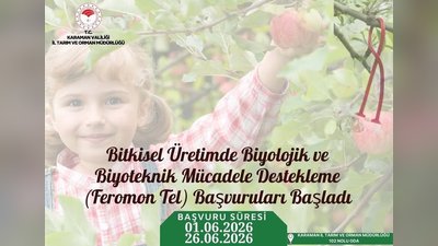 Karaman'da Biyoteknik ve Biyolojik Mücadele Destek Başvuruları Başladı