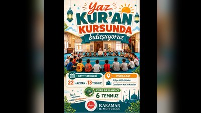 Karaman'da Yaz Kur'an Kursu Kayıtları Başlıyor