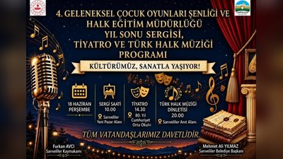 Sarıveliler'de Kültür ve Sanat Dolu Bir Gün: Etkinlikler Duyuruldu