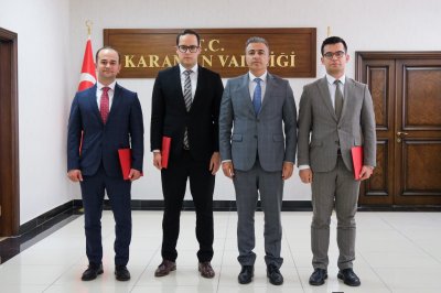 Karaman Kaymakamları Yabancı Dil Eğitimi Öncesi Vali Çiçek'e Veda Etti