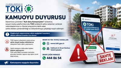 TOKİ'den Vatandaşlara Sahte Site ve Dolandırıcılık Uyarısı