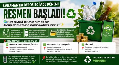 Karaman'da Depozito İade Sistemi Başladı: Geri Dönüştüren Kazanacak