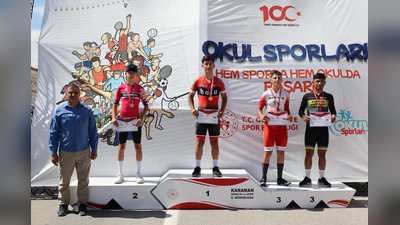 Karamanlı Öğrenci İbrahim Erhan Cihan Bisiklette Türkiye 3.'sü
