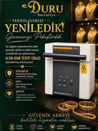 Duru Sarrafiye Karaman'da Altın Ayar Tespit Cihazıyla Güveni Artırdı