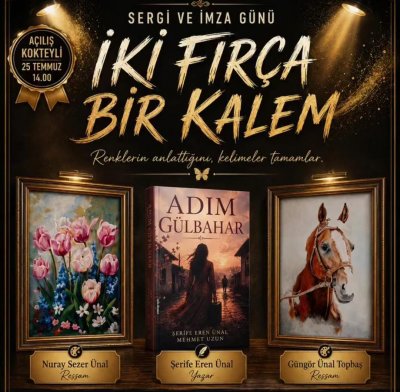 Karaman'da 'İki Fırça Bir Kalem' Sergisi ve İmza Günü Sanatseverleri Bekliyor