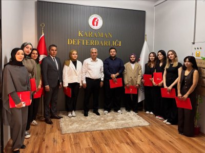 Karaman Defterdarlığı'nda Stajyerlerin Başarısı Belgelerle Taçlandı